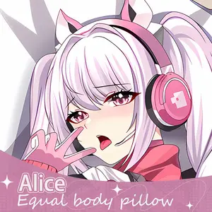 Anime Nikke Alice Double-Sided Print Hing Body Pillowcase Otaku Cosplay Pillow Cover