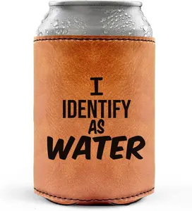 2 PACK Birthday Gifts for Men, Dad Birthday Gift, Can cooler for men, Leather beer can cooler with foam lined, Engrave gifts for Dad, Retirement Gifts for Men