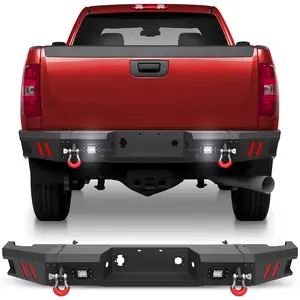 Pickup Truck Rear Bumper Compatible with 2011-2012-2013-2014 Chevy Silverado 2500 3500 HD Off-Road Bumper