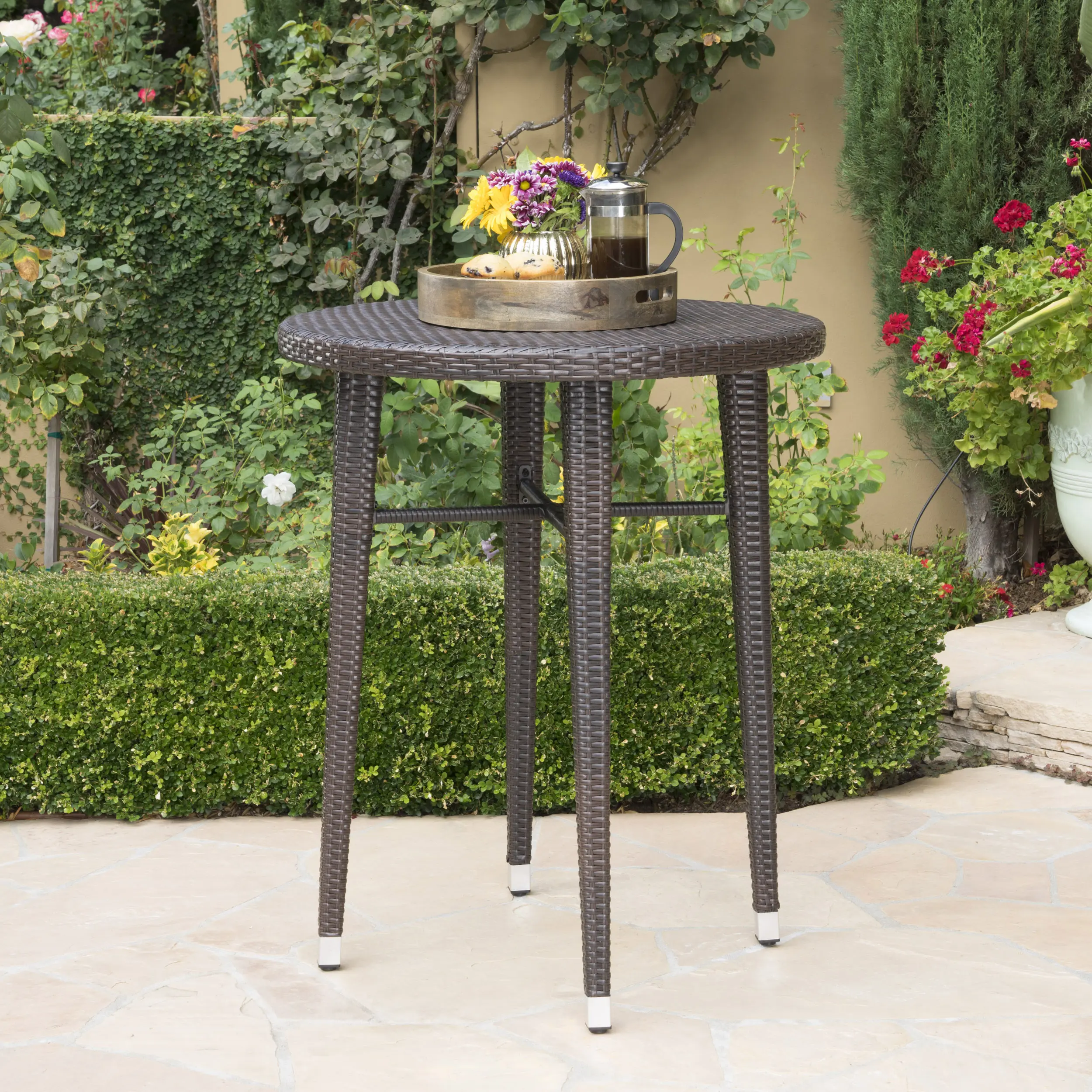 【GOOGREAT】Rattan ROUND BAR TABLE