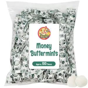 Money Buttermints Individually Wrapped, 100 Pieces | Creamy Mint Candy for Casino Party Favors, Trade Show Giveaways & Money Candy Gifts | Fun Dollar Treats For Events