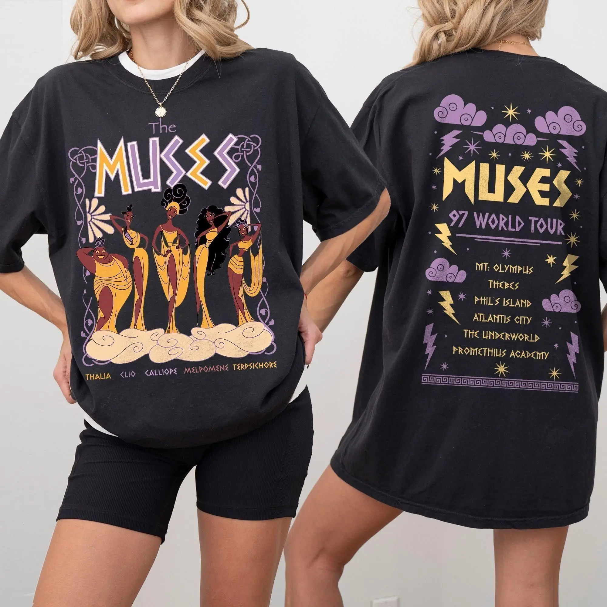 Vintage Hercules The Muses 97 World Tour Shirts, Retro WDW Hercules Diva Muses Song Concert Shirt, WDW Girl Trip Shirts
