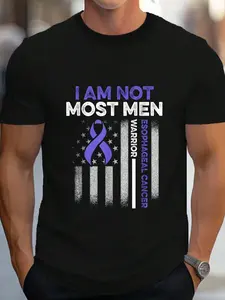 100% Cotton Esophageal Cancer Survivor Dose Esophagus Warrior T-Shirt Women's Men's Graphic Tee Crew Neck summer vacation Tops