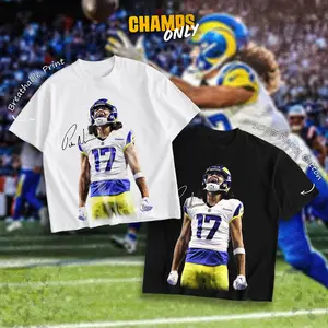 CHAMPS ONLY Puka Nacua The Best Puka Tee Cotton for Cowboys Game Day Fits Cotton T-Shirt Hoodie Hoodie Zip, Signature Heavy Cotton For Football Fans, Menswear Outfit, DTG Breathable Print