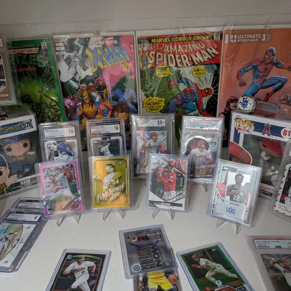 Marvel Collectibles & Sports Trading Cards Showcase Assortment of Baseball Oddballs Toys and Comics