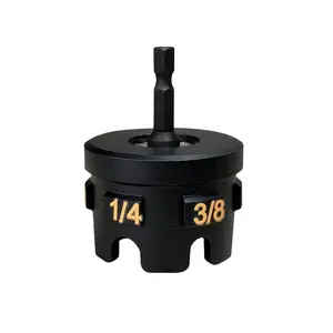 Nut Zipper Drill Attachment for Bolt Removal and Fast Nut,1/4", 3/8", and 1/2" Threaded Rods, Nut Remover Bolt Extractor Tool for Conduit Racks, Strut Systems,includes 6 replacement heads.