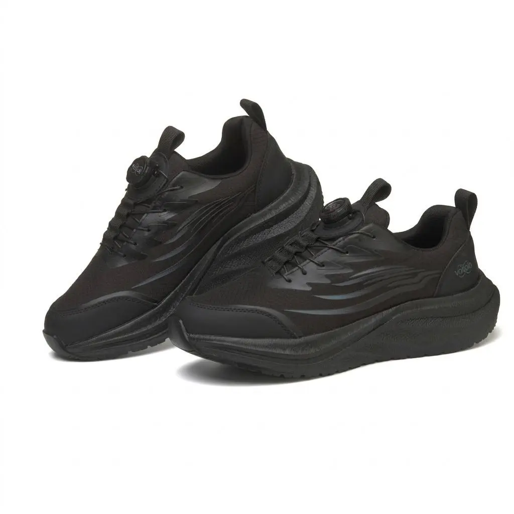Men's Closed Non-Slip Work Footwear - Quick Rotary Lace, Water-Resistant Chef Shoes for Kitchen & Standing Worker Use - Ultra-Lightweight Comfort Walking Sneakers