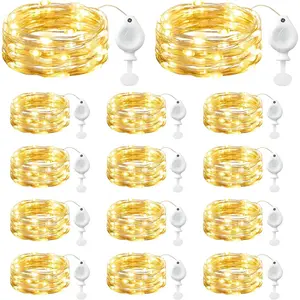 14 Pack LED Fairy Lights Battery Operated String Lights, 7ft 20LED Waterproof Silver Wire Twinkle Lights, Firefly Starry Moon Lights for Mason Jars DIY Christmas Wedding Party Bedroom