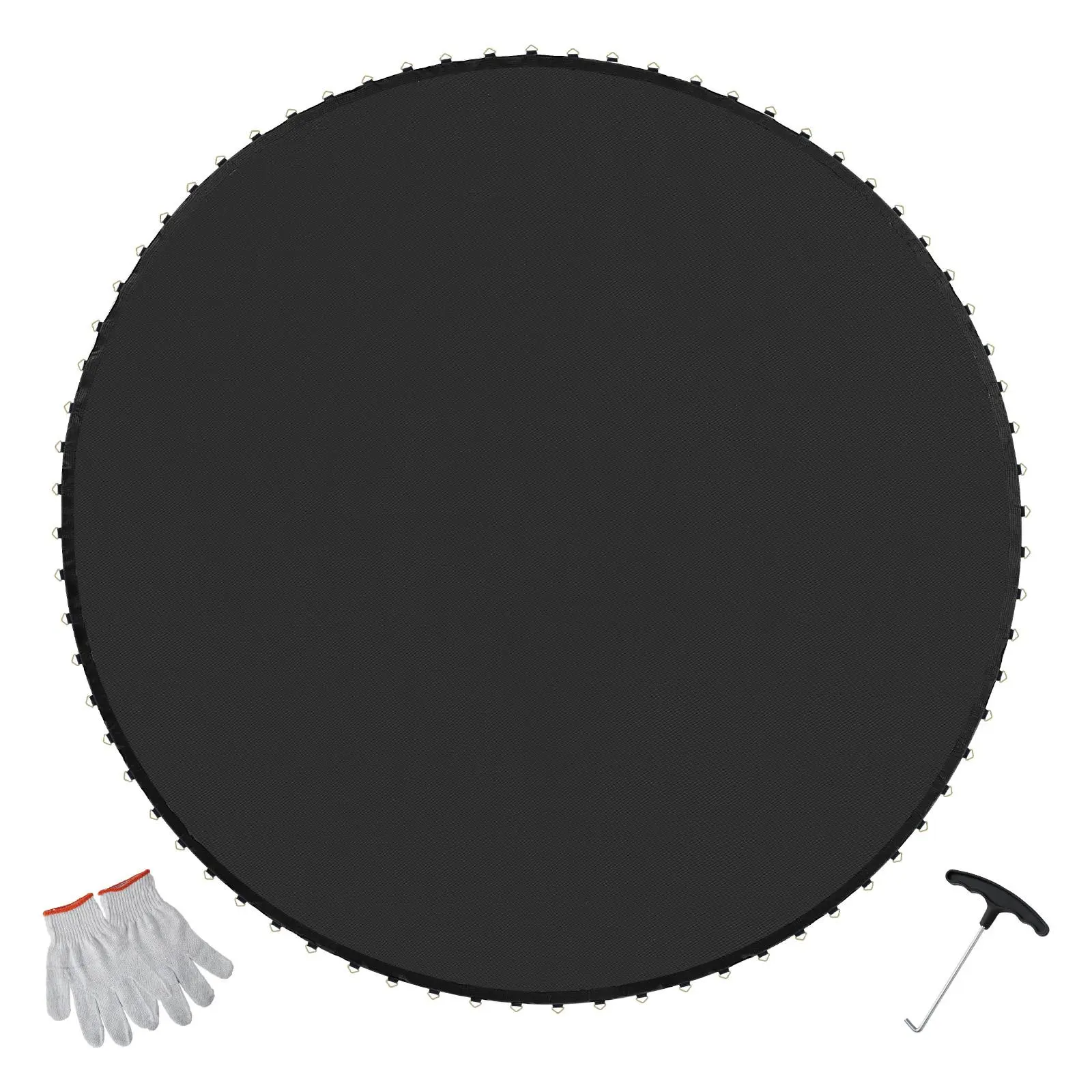【SummerFinds】VEVOR Replacement Trampoline Mat,  Jumping Mat Fits 12ft Frame, Universal Jumping Mat for 12ft Round Trampoline, Reinforce UV-Resistant Mat with Spring Tool & Durable V-Rings, Fit 5.5" Spring Length