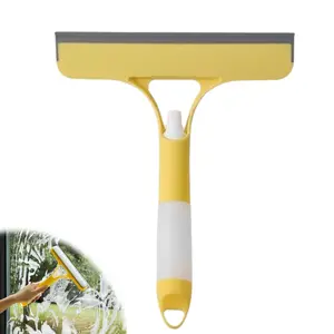 3 in 1  Cleaning , 2025 New Squeegee for Shower Glass, 3 in 1 Spray Function for Glass Doors for  Glass, Mirrors , Brush  clean sound  speaker  cleaner Cloth Envy Cleaning Cloths