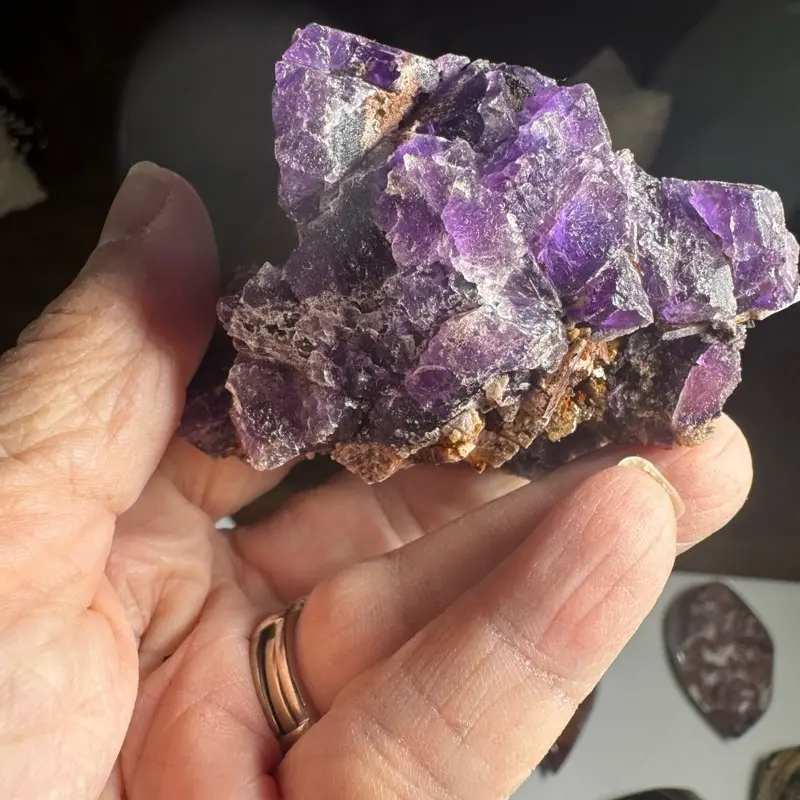 Natural raw fluorite crystal from Mexico