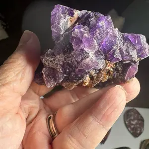 Natural raw fluorite crystal from Mexico