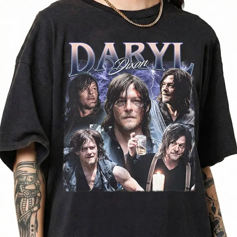 Daryl Dixon Shirt, The Walking Dead T-Shirt, Norman Reedus Graphic Tee, TWD Fan Gift, Daryl Dixon Vintage Shirt, Survivor Fan Apparel