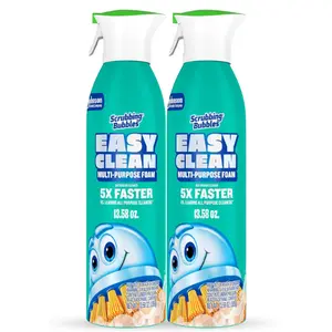 Scrubbing Bubbles Easy Clean Foaming Multipurpose Bathroom Cleaner, Continuous Spray Bottle, Fast Acting Foam, 13.58 Ounce (Pack of 2)