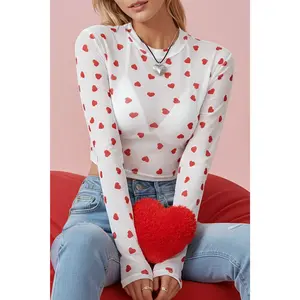 Heart Mesh long sleeve top