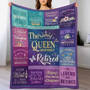 Retirement Gifts for Women Throw Fleece Blanket ， Retired Gifts for Nurse, Social Worker, Teacher Retirement Gifts for Coworker Grandma Blanket  for Couch, Sofa, Bed, Chair