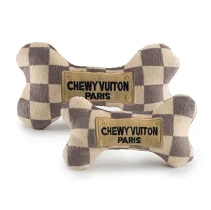 Checker Chewy Vuiton Bone Toy