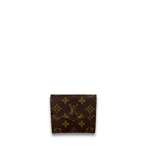 Pre-owned Louis Vuitton Coated Canvas Small Leather Goods Monogram Elise Wallet