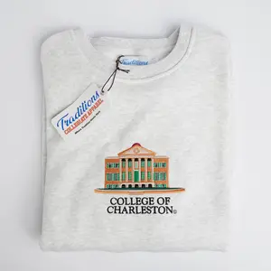College of Charleston Crewnecks, Embroidered Sweatshirt