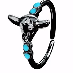 Blue Cow Ear/Nose/Lip Piercing 20 Gauge