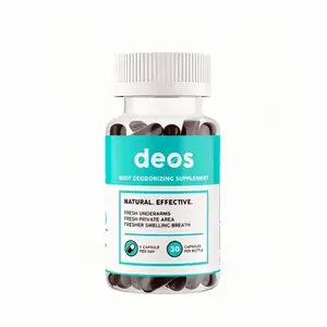 DEOS Vitamin Full Body Deodorant Supplement - Natural Effective Formula for Fresh Underarms, Private Area - 30 Capsules per Bottle, 3-Pack Bundle (Save $60)