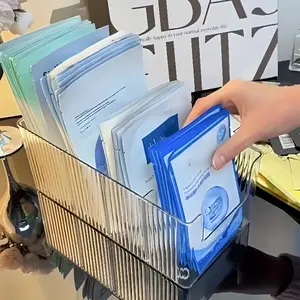 Acrylic transparent cosmetics storage box, desktop drawer organizer, suitable for storing masks, skincare products, lipstick and household items, beauty tables or home office desks