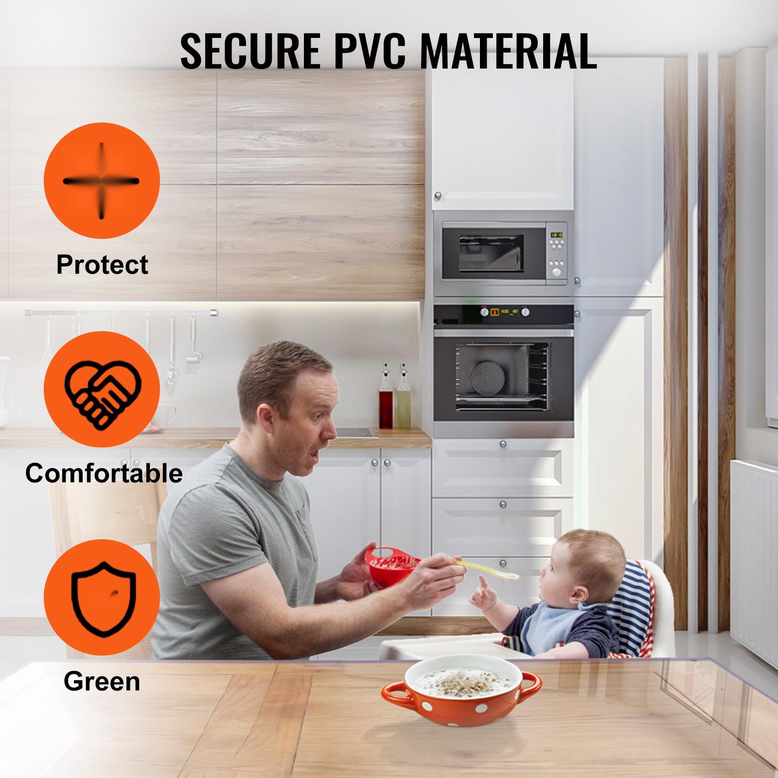 100 x 45 Inch Clear Table Cover Protector For Dining Room And Kitchen Tables, 1.5mm Thick Transparent Desk Pad, Waterproof And Stain Resistant, Easy To Clean Plastic Tablecloth Protector, Rectangular Table Top Guard 100 x 45 Inch Clear Table Cover Protector For Dining Room And Kitchen Tables, 1.5mm Thick Transparent Desk Pad, Waterproof And Stain Resistant, Easy To Clean Plastic Tablecloth Protector, Rectangular Table Top Guard