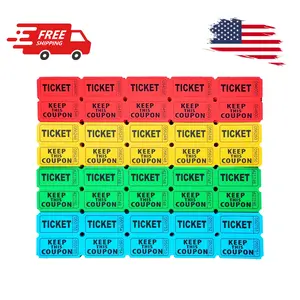 2000 Pcs 1000 Pairs Raffle Tickets, 50/50 Double Raffle Tickets