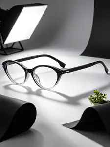 Vintage Cat Eye Women's Glasses, to Transparent Gradient Frame, Fashion Oval Sunglasses, Perfect for Daily Wear
