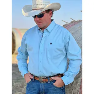 Jayden Blue Long Sleeve Shirt by Cinch