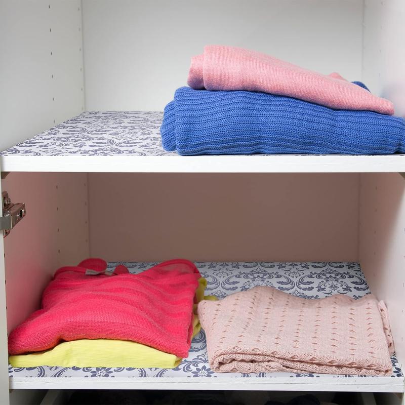 Lavender Scented Drawer Liners 24 Sheets for Dresser 15.7 x 22.8 Inch Non Adhesive Floral Print Fresh Style Kitchen Cabinet Shelf Closet Flower Aroma