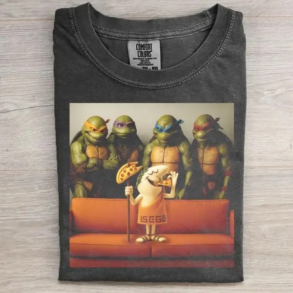 Comfort Color T-shirt: Funny TMNT Pizza Party T-Shirt, Vintage Graphic Tee, Animals T-shirt, Funny Meme Cringe Funny Dumb T-Shirt, Unisex Shirt Top Menswear Womenswear, Gifts For Him, Gifts For Her