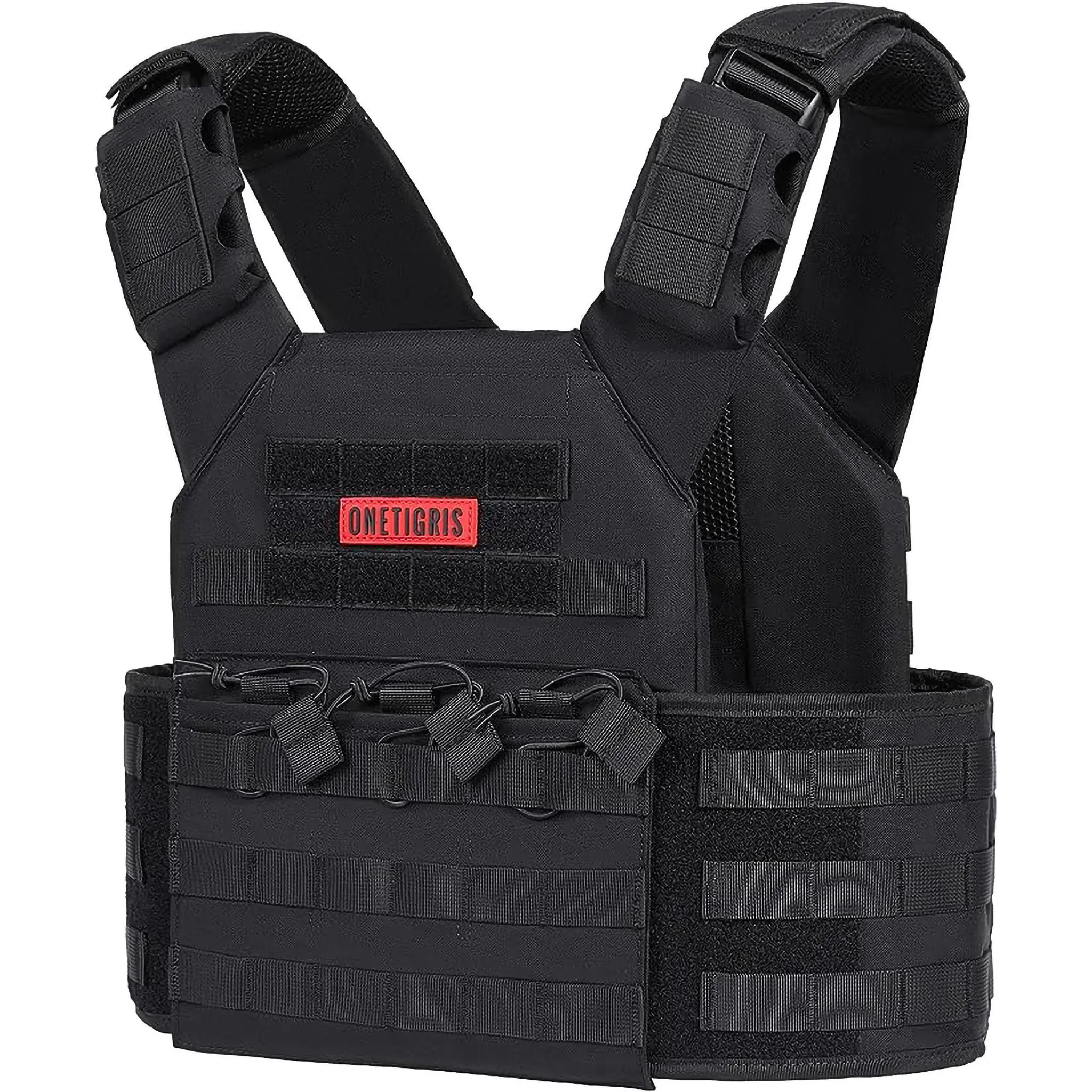 OneTigris DOOM Tactical Vest Adjustable Airsoft MOLLE Vest for Men 500D Nylon Quick Release Cummerbund Outdoor Protective Gear