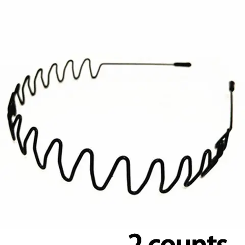 2/4/6/8/10 pcs Metal Hair Hoops, Casual Wavy Design Hair Hoops, Non Slip Hair Hoops for Outdoor Sports, Non Slip Hairbands, Fashion Hair Accessories for Women & Men, mothers day gift