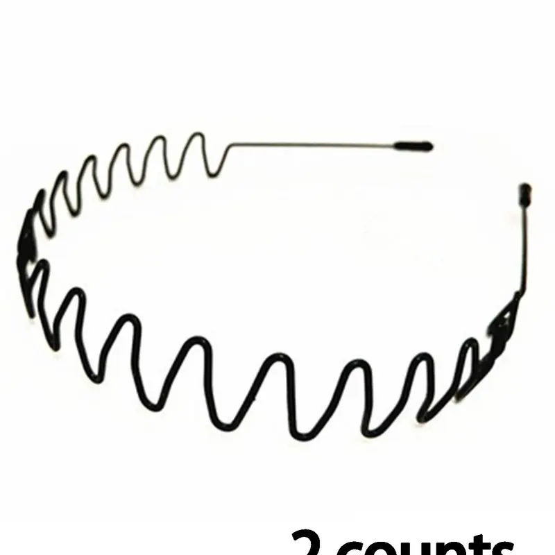 2/4/6/8/10 pcs Metal Hair Hoops, Casual Wavy Design Hair Hoops, Non Slip Hair Hoops for Outdoor Sports, Non Slip Hairbands, Fashion Hair Accessories for Women & Men, mothers day gift