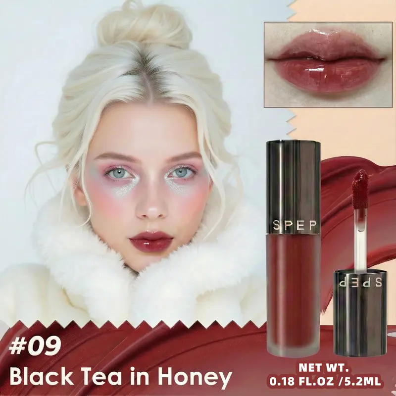 SPEP Hydrating Lip Gloss & Serum Hybrid | High Shine Plumping Liquid Lipstick | Reduces Lines & Smooths Texture | Fragrance-Free for Sensitive Skin,0.18fl.oz/5.2ml