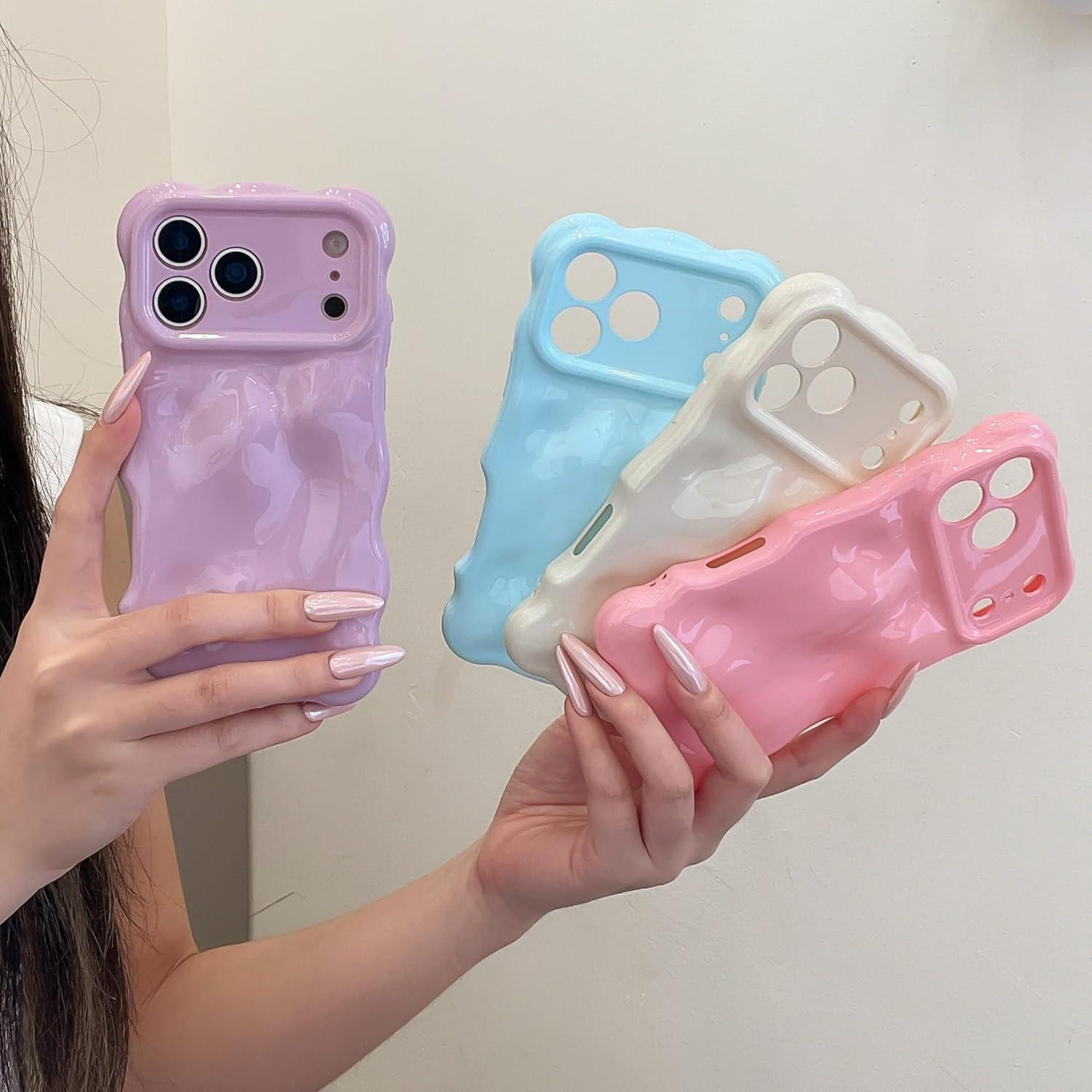 3D Water Ripple Phone Case, Cute Silver Wave Aesthetic Cover, Glossy Soft Shockproof Protective Case, Unique 3D Textured Shell Design, Fashion Pretty Phone Cover for Women Girls, Perfect Gift for Her, Compatible with iPhone 17 16 15 14 13 Pro Max Plus Air 3D Water Ripple Phone Case, Cute Silver Wave Aesthetic Cover, Glossy Soft Shockproof Protective Case, Unique 3D Textured Shell Design, Fashion Pretty Phone Cover for Women Girls, Perfect Gift for Her, Compatible with iPhone 17 16 15 14 13 Pro Max Plus Air