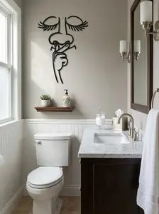 Hilarious Stinky Smell Pinch Nose Metal Wall Art, 1 Count Funny Minimalist Line Wall Decor, Aesthetic Wall Hanging for Home Bathroom Toilet Laundry Room