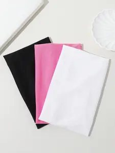 3pcs Simple Wide Sports Headbands, Sweat-Absorbing Fitness Towels, Daily Outdoor Wear Hair Accessories, Comfortable and Stylish Design, Elastic Headband