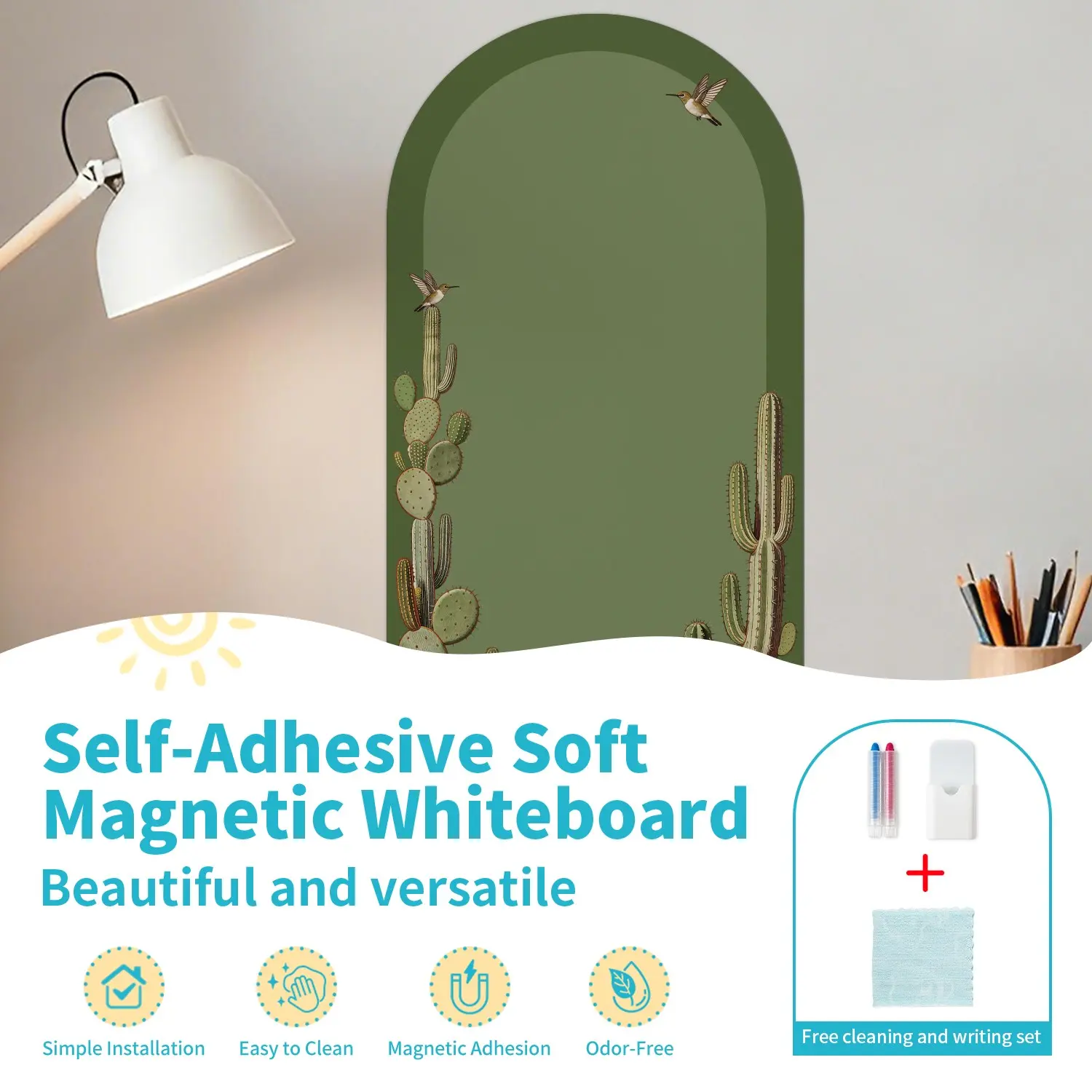 Transform Walls Into Whiteboards with Magnetic Dry Erase Stickers, Easy Installation, No Damage, Perfect for Home & Office Use