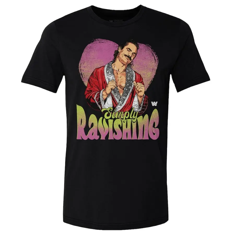 Men's 500 Level Black Rick Rude Simply Ravishing Heart T-Shirt Professional Wrestler Tee For Man and Woman Unisex T-Shirt, Hoodie, Sweatshirt Menswear Fitted, Both Side