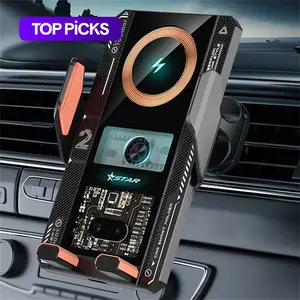 15W Wireless Fast Charging Car Charger, Auto-Clamp Car Phone Holder with Wide Compatibility and Vent Mount Integration for iPhone 15/14/13/12/11 Series and Samsung Galaxy S23 Ultra/S22/S21/S20/S10+/S9+ #GLOBAL PICKS