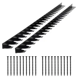 VEVOR Landscape Edging Border, 10Pcs 6 ftx 1.6 in Plastic Garden Edging with 60 Spikes, Sun-Resistant Flowerbed Borders, DIY Layout, No Dig Garden Edger Border Divider for Lawn Edgings for Yard