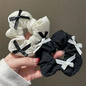 Korean Retro Pig Intestine Hair Tie, Elegant French Style Hair Rope, High Ponytail Rubber Band, Perfect for Valentine's Day, Wedding, Travel