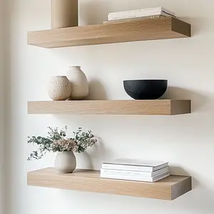 Solid Hardwood White Oak Floating Shelf