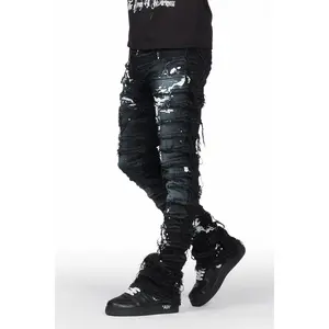 Garson Black Painter Stacked Flare Jean Garson Black Painter Stacked Flare Jean