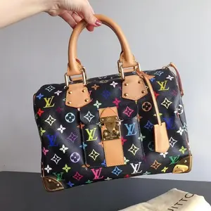 Pre-owned Louis Vuitton black monogram multicolore boston bag