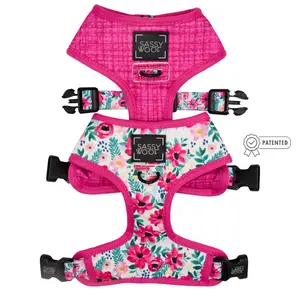 Dog Reversible Harness - Floral Frenzy Dog Reversible Harness - Floral Frenzy