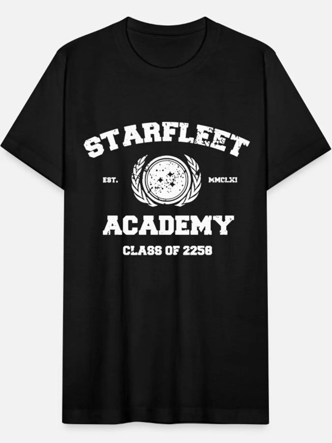 7.5oz Men's Starfleet Academy 403 T-Shirt, Round Neck, Short Sleeve, Casual Summer Tee, Loose Fit, Outdoor Wear