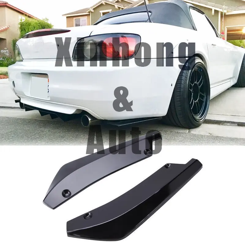 Glossy Rear Bumper Splitter Spoiler Diffuser Canards For Honda S2000 2000-2009